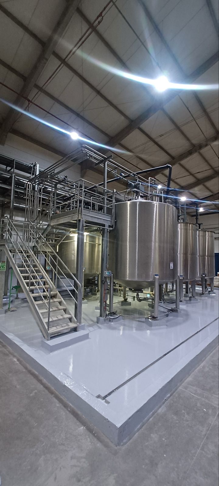 Sala de processo em inox